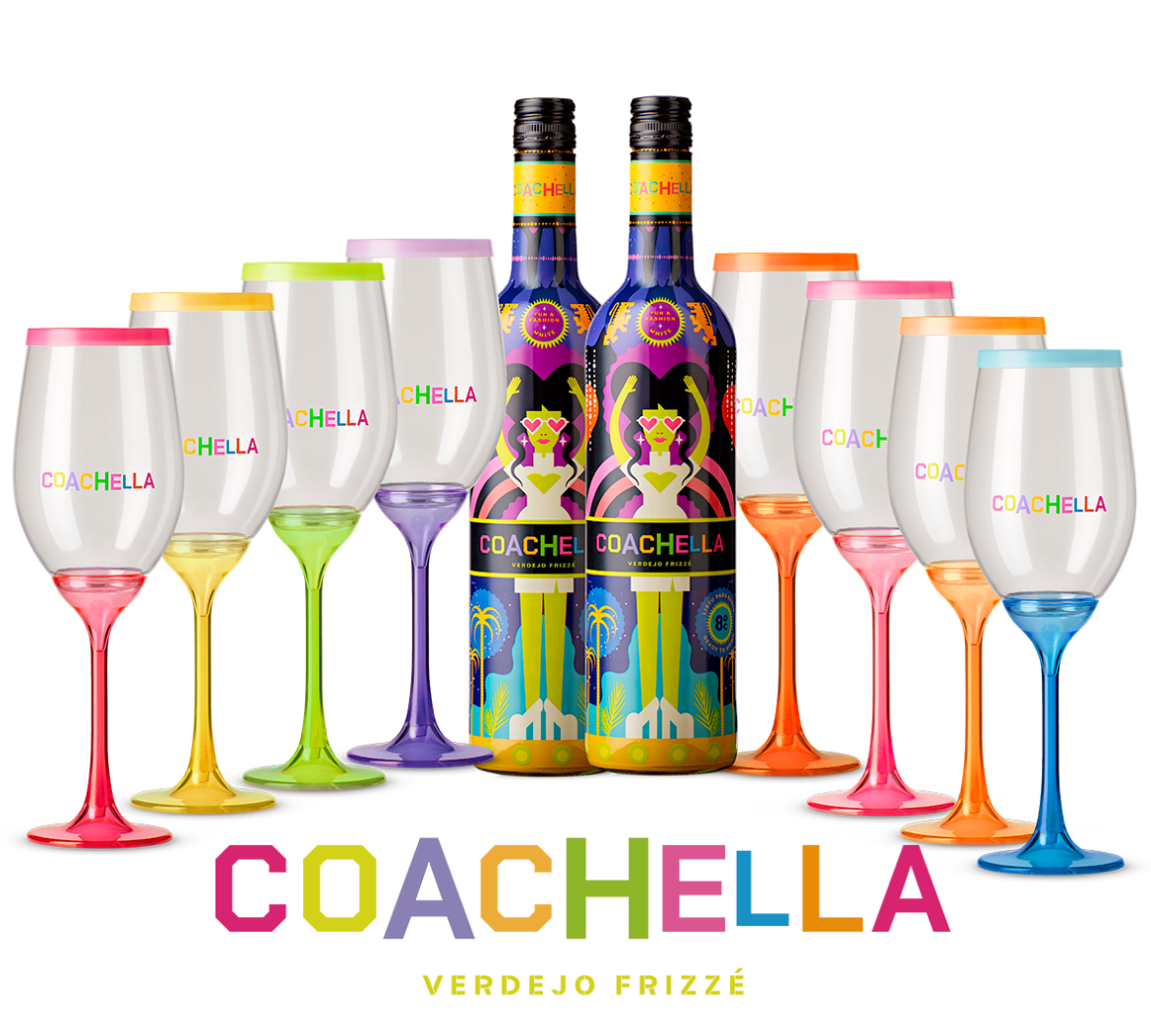 2+8 Coachella Verdejo Frizzante Wine 2 botellas más 8 Copas con tapa